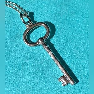 Tiffany & Co. Silver Key Pendant Necklace